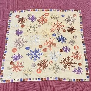 Colorful Snowflake Patterned Scarf